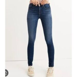 Madewell 10” high rise skinny jeans dark wash 25